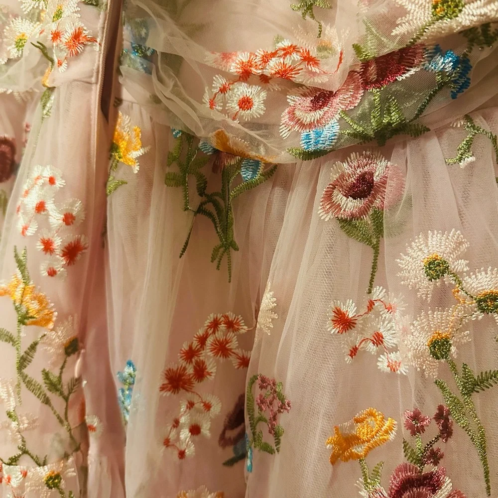 JessaKae Margaret Midi Pink Floral Dress - Picture 4 of 5